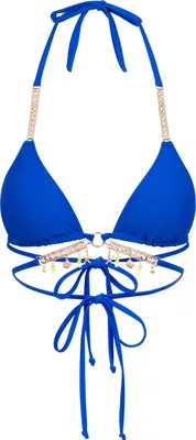Produktbild von Moda Minx Bikinioberteil Seychelles Triangle Wrap Top mit tollen Meeres-Anhängern blue M