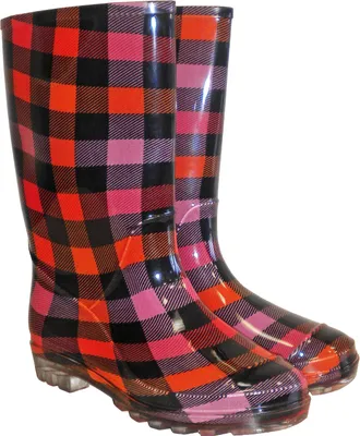 Produktbild von Damen Gummistiefel PVC Karomuster 38