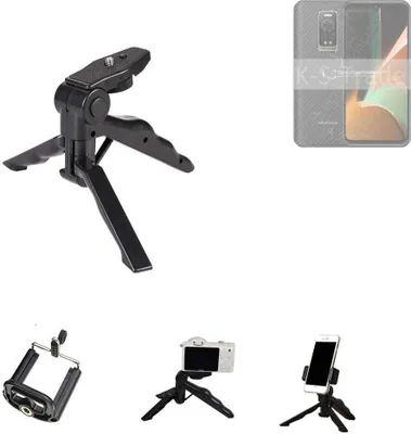 Produktbild von K-S-Trade Stativ Tisch-Ständer Dreibein Handy-Stativ Ständer kompatibel mit Ulefone Armor 17 Pro Mini-Stativ Smartphone Tripod Handy-Stativ aus