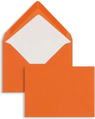 Produktbild von Briefumschläge 125x176mm (DIN B6) 100g/qm gummiert VE=100 Stück orange
