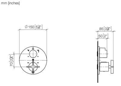 Produktbild von Dornbracht VAIA UP-Thermostat mit Dreiwege-Mengenregulierung, 36427809-42