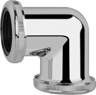 Produktbild von Siphonwinkel 90 Grad mit Quetschanschlüssen, 32 mm, aus verchromtem Messing