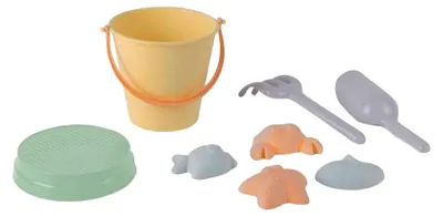 Produktbild von Dantoy Pastell Spielzeug Eimerset 8-teilig Sandkasten Strand