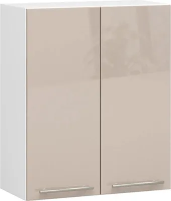 Image de Meuble haut de cuisine 60 cm VERMINA - blanc / cappuccino brillant