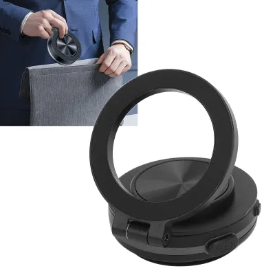 Produktbild von Magnetische Telefonhalterung für das Armaturenbrett mit Vakuum-Saugnapf 360° drehbar Schwarz
