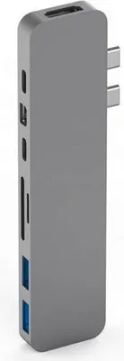 Produktbild von Hyper Pro 8-in-2 MacBook Pro Hub grey