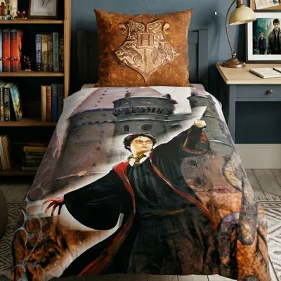 Produktbild von Harry Potter Bettwäsche 135x200 80x80 cm kuschelig warme Winterbettwäsche 2-tlg. Set Hogwarts