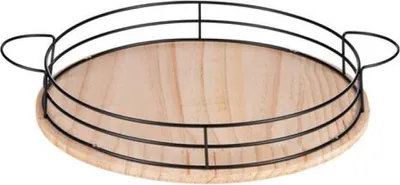Produktbild von Rundes Tablett aus Holz ALPINA Ø35 cm