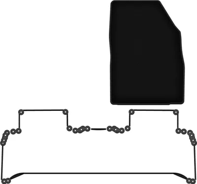 Immagine prodotto di Wielganizator Tappetini anteriori in velluto per Renault Scenic III (2009-2016, minivan) neri, set 2 pz, con fissaggi