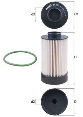 Obrázok produktu pre Palivový filter MAHLE KX 340D