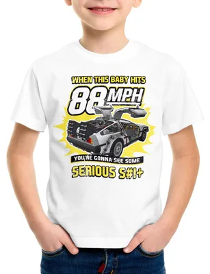 Produktbild von style3 88mph T-Shirt Kinder zukunft delorean zeitreise
