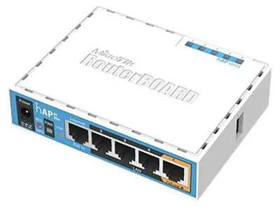 Produktbild von MikroTik RB952Ui-5ac2nD hAP ac lite 802.11ac, 2.4/5.0, 10/100 Mbit/s, Ethernet LAN (RJ-45) Ports 5, MU-MiMO Ja, PoE in/out