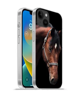 Produktbild von MuchoWow® Handyhülle Schutzhülle Hülle für Apple iPhone 14 Plus - Soft case Pferd - Halfter - Braun Silikon Softcase Handy Hülle - Abbildung