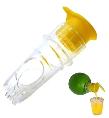 2-in-1 Zitruspresse mit Saftspender, tragbar, für Zitronen & Orangen