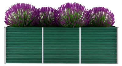 Produktbild von Hochbeet aus verzinktem Stahl, 240 x 80 x 77 cm, grün