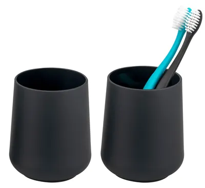Produktbild von eluno Becher Set TESERO 2tlg. mit Soft-Touch Oberfläche, aus Kunststoff in Schwarz