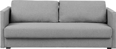 Zdjęcie produktu dla BELIANI Sofa rozkładana szara 3-osobowa z pojemnikiem styl nowoczesny