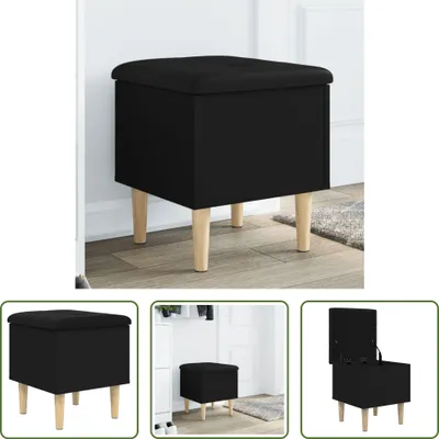 Obrázek produktu pro The Living Store Lavice s úložným prostorem černá 42x42x46 cm Materiál na bázi dřeva