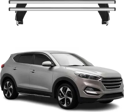 Image de Menabo Barres de toit Transversales pour Hyundai Tucson 2015-2020 Alu Gris ABE