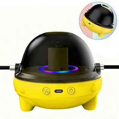 Produktbild von Intelligentes Springseilgerät mit Musik und LED-Beleuchtung, Elektrisches Springseil, für Indoor- und Outdoor-Fitness,Gelb