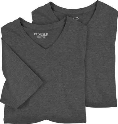 Produktbild von Redfield 2er-Pack Übergröße T-Shirt anthra V-Neck