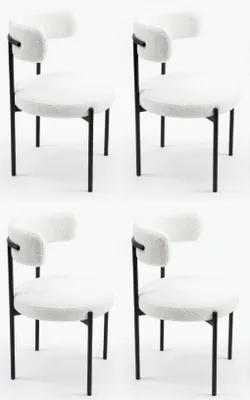 Productafbeelding van Set van 4 gestoffeerde stoelen – comfortabel, modern en elegant ontworpen