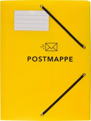 Produktbild von Stylex Postmappe - DIN A4 - PP - mit Gummizug - gelb