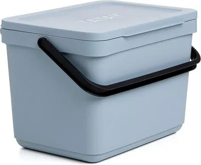 Immagine prodotto di Secchio per il compostaggio compatto da 6 litri, realizzato al 100% con materiale riciclato, blu