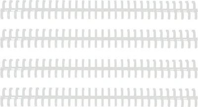 Imagen del producto de 10 unidades de espirales para encuadernación de hojas sueltas, con 30 agujeros, cortables, de plástico PP resistente al desgaste, de 10 mm, para estudiantes y oficinas, transparentes
