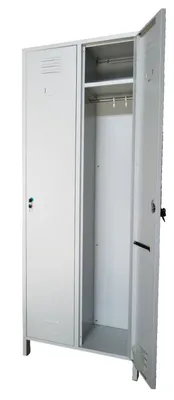 Produktbild von 2 Abteile Metallspind Garderobenspind Spind Tiefe 34 cm