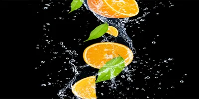 Produktbild von Tulup Glas-Bild -140x70- Wandkunst Dekorative Wand für Küche & Wohnzimmer - Essen & Getränke - Orangen Wasser - Orange