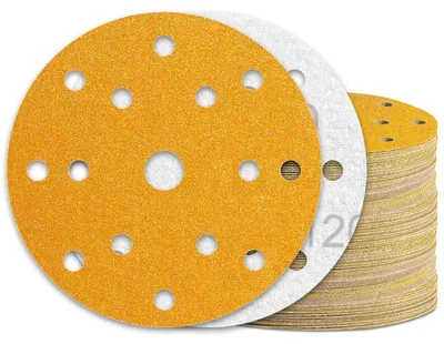 Produktbild von Schleifpapier Klett 150mm 15 Loch Körnung 120 60 Stück für Exzenterschleifer