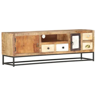 Immagine prodotto di The Living Store Mobile TV 120x30x40 cm in legno massiccio antico