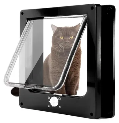 Immagine prodotto di Gabbia per gatti grande, a 4 vie, con chiusura magnetica, colore nero, taglia L