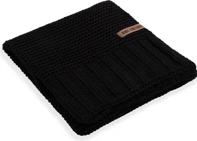 Produktbild von Knit Factory Vinz Plaid - Schwarz - 160x130 cm