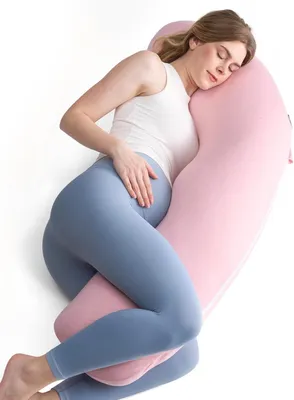 Produktbild von Momcozy J-förmiges Seitenschläferkissen,Schwangerschaftskissen Rosa – Größe J-Form