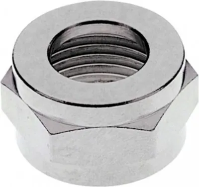 Produktbild von Sechskantmutter 1/2", Messing vernickelt