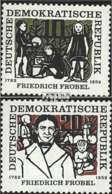 Produktbild von Briefmarken DDR 1957 Mi 564-565 (kompl.Ausg.) gestempelt 175.Geburtstag von Fröbel