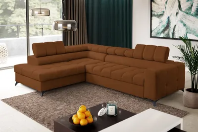Produktbild von FurMeb24 - Ecksofa AMBER - LINKE SEITE , Sofa mit  Bettk€sten und Schlaffunktion - VENA 02