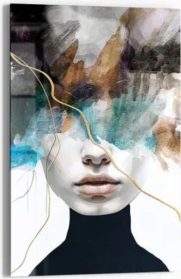 Produktbild von DEQORI Glasbild Echtglas 60x90 cm 'Gefühlswirbel' Wandbild Bild modern Deko