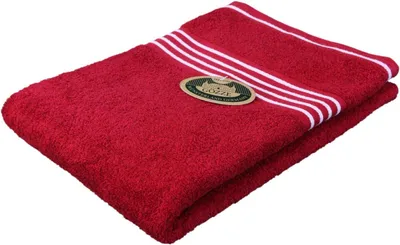 Produktbild von Handtuch / Duschtuch / Badetuch 100% Baumwolle uni vollfarbe 50 x 100 cm - rot (33) - 2x