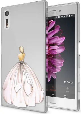 Produktbild von Sony Xperia XZ Handy Hülle von NALIA, Silikon TPU Motiv Case Cover Bumper Dünn Princess Pink
