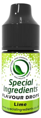 Image de Gouttes aromatisantes spéciales, saveur citron vert, 30 ml. Arôme alimentaire concentré, idéal pour aromatiser les pâtisseries, les plats et les boissons