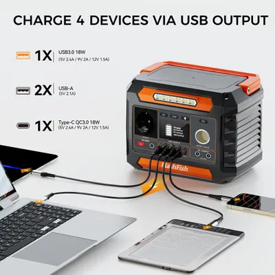 Image de Centralélectrique mobile - Générateur portable - Batterie externe - Appareil à énergie solaire - Alimentation de secours