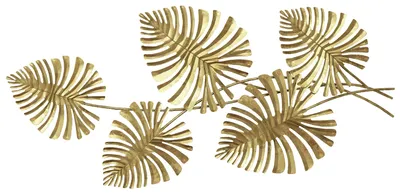 Produktbild von HOMCOM Wanddeko Wandbild Monstera-Wanddekoration Metallbild für Schlafzimmer
