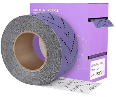 Image de Elzusha - Rouleau de papier abrasif de qualité, grain 320, dimensions 70 mm x 12 m, idéal pour le décapage de revêtements