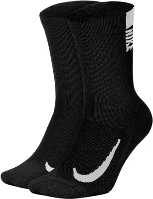 Obrázek produktu pro Ponožky NIKE Multiplier CRW Black 2-pack Černá 46-50