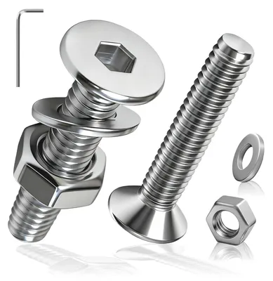 Productafbeelding van 30 Stuks M5x16mm Senkkopfschroeven met Innensechskant en Moeren