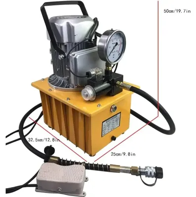 Image de Pompe hydraulique électrique - 750 W - Simple effet -par électrovanne - 7 litres - 700 bars - 220 V avec prise européenne