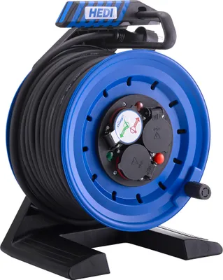 Productafbeelding van Kabelhaspel, Generatie 7, Companion, 25 meter, H07RN-F, 3 x 1,5 mm², 250 mm, 3 beschermcontactstekkerdozen, volledig kunststof, IP44